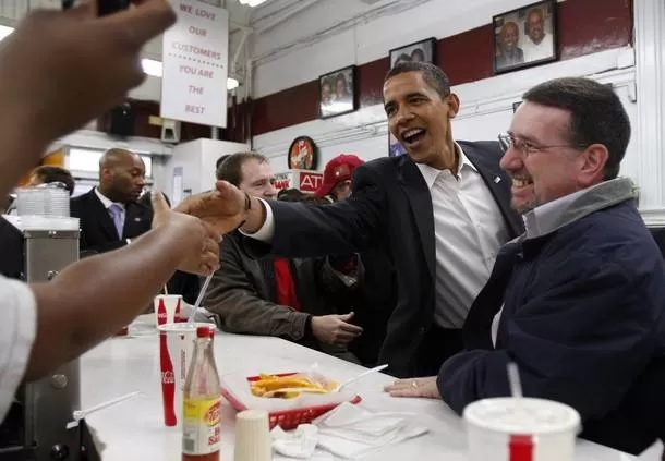 Barack Obama visits The Bowl